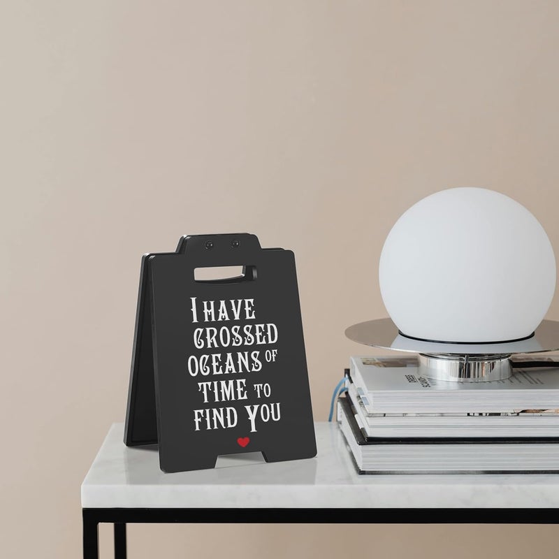 MAMAGIFTREE Valentine’s Day Romantic Gifts for Her or Him, "I Have Crossed Oceans of Time to Find You" Anniversary Gothic Love Sign, Dark Goth Couple Gifts for Girlfriend, Boyfriend, Wife, Husband - Image 5